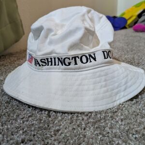 White Washington D.C. Bucket Hat